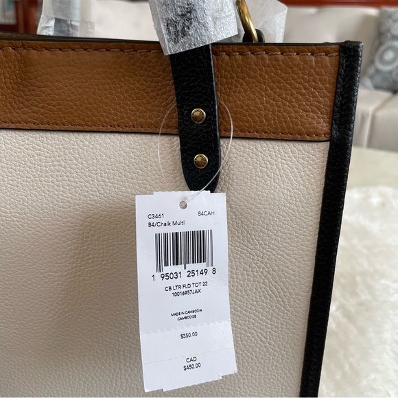 ‼️SOLD‼️ Coach Field Tote 22 in Colour Block - Picture 11 of 13